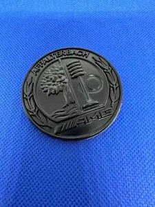 Logo Capot Mercedes affalterbach NOIR 57mm Emblème Autocollant - Foto 1 di 2