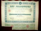Les Marquises, französisch-tschechoslowakische Firma, eine Aktie 100 Franken 1928