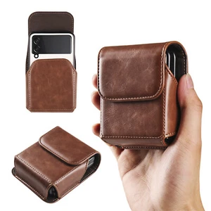 For Motorola Razr+ Plus (2025) Case Magnetic PU Leather Pouch Belt Holster Cvoer - Picture 1 of 21
