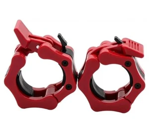  Abrazaderas de barra collares para barra de tamaño olímpico de 2 pulgadas rojo - Imagen 1 de 7