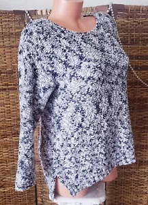 Gorgeous Charming Charlie Soft Black Gray Chunky Sweater Blouse Tunic Sz M - Picture 1 of 6