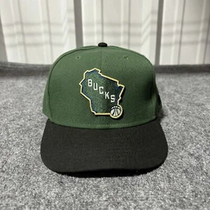 Milwaukee Bucks Snapback Hat Cap Adult Green New Era Mens 9Fifty NBA - Picture 1 of 10