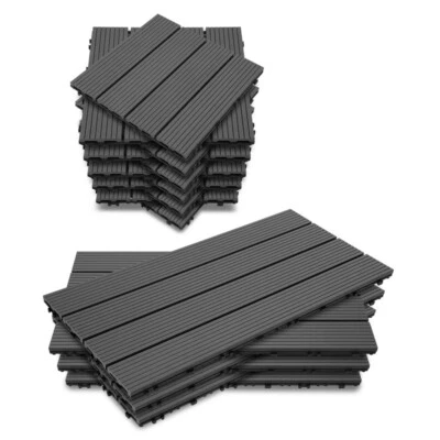 Terrassenfliesen Bodenbelag Holz Balkon Grundfläche Holzfliesen 1-10㎡ Garten DIY - Bild 1 von 4