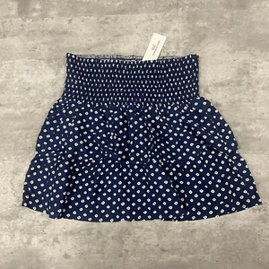 NWT Vineyard Vines Stingray Print Smocked Skirt Women’s Blue Ruffle Size Large - Picture 1 of 4