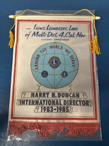 Lions Club Banner Harry N. Duncan International Director 1985 - Picture 1 of 4