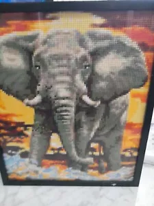 Elephant Pixel Art 10 X 12 Nice - Picture 1 of 14