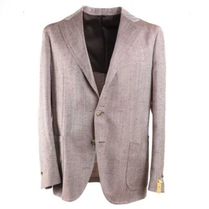 NWT $1525 G.ABO NAPOLI Herringbone Silk Sport Coat Slim 44 R (fits 42) Gabo - Picture 1 of 11