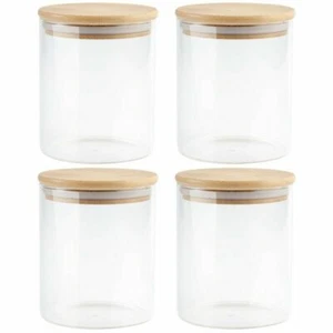 4 recipientes de vidrio frascos de café té azucarero frascos herméticos - tapa - Imagen 1 de 6