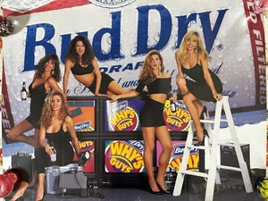 Rare early Pamela Anderson Bud Dry Anheuser-Busch Advertising Poster - Picture 1 of 13