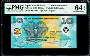 Papua New Guinea 10 Kina Commemorative 2000 Pick-23a CH UNC PMG 64 EPQ - Picture 1 of 2