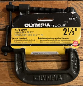 Olympia Tools 38-125 2-1/2 in. Capacity C-Clamp 0.75 L x 5.13 W x 5 H in X2 - Picture 1 of 1