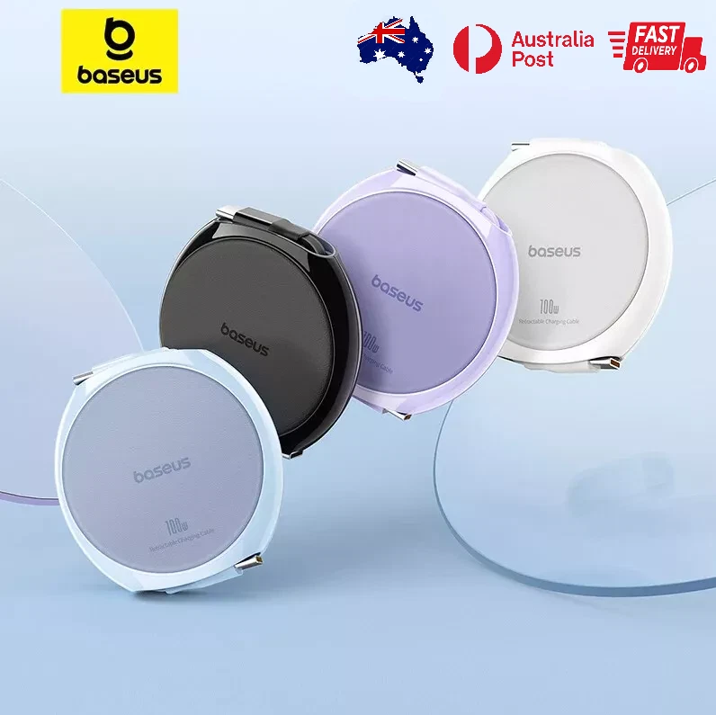 Baseus 100W Mini Retractable  Free2Draw Charging Cable USB-C to USB-C 1m - Image 1 of 4