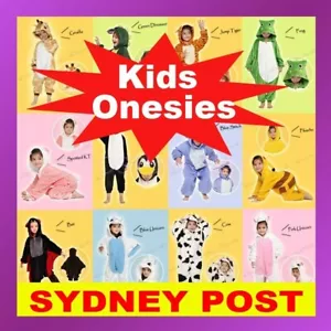 Kids Children's Onesie Unisex Kigurumi Animal Jumpsuit Costume Pajamas Sleepwear - Picture 1 of 183