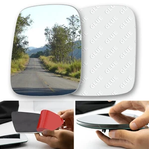 Left Passenger Side Wing Mirror Glass Convex Stick For VW Transporter T4 90-03. - Picture 1 of 10