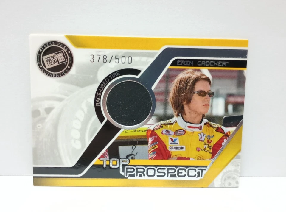 Erin Crocker 2006 Press Pass Race Used Tire Patch Rookie Card /500 Nascar - Image 1 of 2