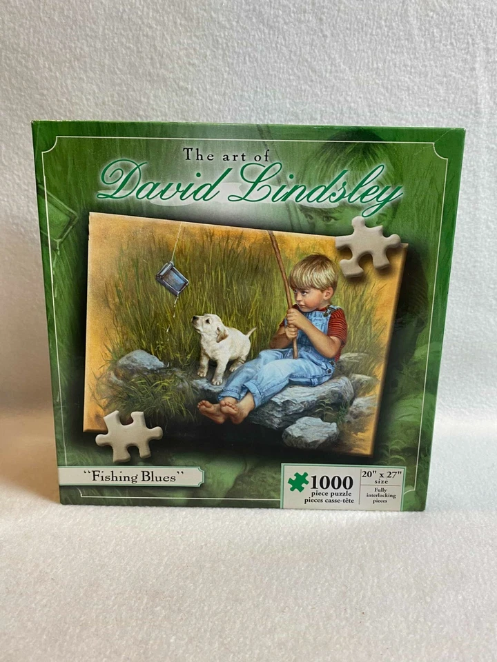David Lindsley Karmin 拼图 - 1000 块 - 钓鱼蓝调 - 密封 — 第 1/4 张图片
