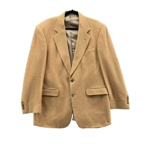 Evan Picone Camel Hair Blazer Mens 42R Tan Business Corpcore Academia Sport Coat - Picture 1 of 12