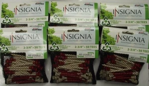 Pride 2345062-6 Golf Insignia Golf Tee 300pc 2 3/4" Red/Natural Drawstring Bag - Picture 1 of 1