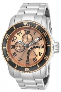 ¡Flamante! Invicta 15338 Mens Pro Diver Reloj de acero inoxidable Rose-Tone Dial - Imagen 1 de 2