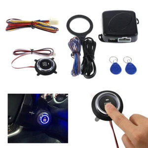 Car Alarm Push Engine Start Stop Button Lock Ignition Immobilizer Keyless System - Picture 1 of 9