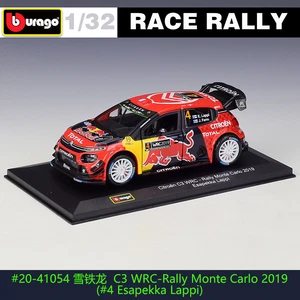 BBURAGO 1:32 Citroen C3 WRC 2019 Monte Carlo 4#DS WRC rally car alloy model - Picture 1 of 4