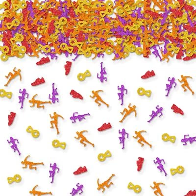 100 Piezas Corredor Confeti Oro Brillo Deporte Temática Mesa Confeti Correr Foto 1 de 4