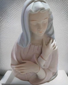Vintage MCM Heilige Mutter Maria Madonna Figur Porzellan Statue Übertopf Japan 6" - Bild 1 von 13