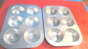 Vintage - Espejo - Muffin de aluminio - Cupcake Pan 6 Muffin + 1 sin nombre - Imagen 1 de 4