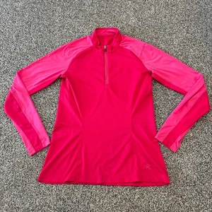 Arcteryx Phase AR Hiking Outdoors Trail Base Layer 1/4 Zip Top Red Womens Small - Picture 1 of 11
