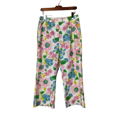 Vintage Gordon of Philadelphia Women's Sz 14 Floral Cropped Pants Single Stitch - Image 1 of 4