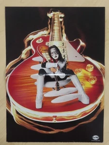 Kiss's ACE FREHLEY GUITAR Poster BILLY GIBBONS' '59 Gibson Les Paul Pearly Gates - Picture 1 of 2