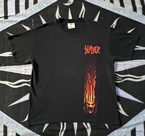 Vintage 90s Slayer Black Diabolus On Tour Thrash Metal T-Shirt EX Winterland Tag - Bild 1 von 9
