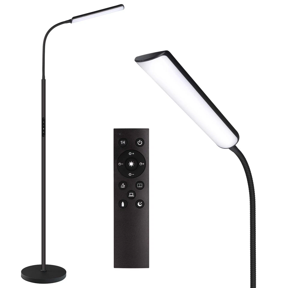 Dimunt LED Floor Lamp Bright 18w Lamps for Living Room With 1h Black