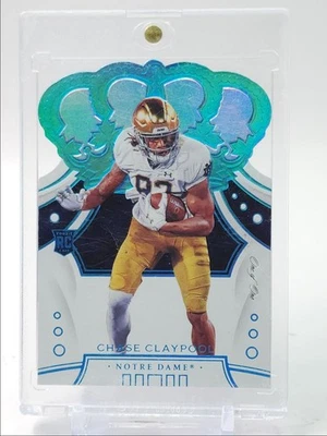 CHASE CLAYPOOL 2020 CHRONICLES DRAFT CROWN ROYALE ROOKIE PLATINUM 1/1 Q5159 - Image 1 of 2