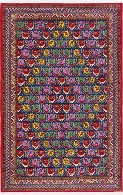 Traditional Vintage Hand-Knotted Oriental Carpet 6'5" x 10'0" Wool Area Rug - Image 1 of 4