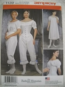 Bürgerkrieg Unterwäsche Negligee Misses Größe 6-12 Simplicity 1139 Schnittmuster  - Bild 1 von 2