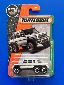 2017 Matchbox WHITE 2014 MERCEDES-BENZ G63 AMG 6x6 V8 TURBO AWD on long card! - Picture 1 of 8