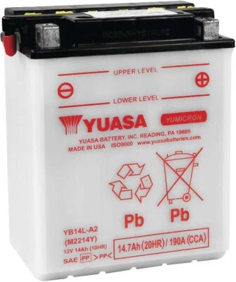 Yuasa 12V Heavy Duty Yumicron Battery For Suzuki GS750L 1979-1981 YUAM2214Y - Image 1 of 3
