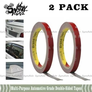 2x MULTI-PURPOSE AUTOMOTIVE ACRYLIC FOAM DOUBLE SIDED TAPE ADHESIVE 3 M x 10 MM - Picture 1 of 4