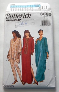 Butterick 3089 Caftan & Pants ©1993 size 6-14 UC FF - Picture 1 of 2