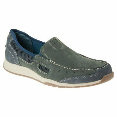 Mens Clarks Ramada Spanish  Blue Slip On Boat Shoes Shoes Size 8.5 • 6.62€