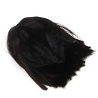 Black Bob Wig With Bangs Heat Resistant Synthetic Short Straight Wig For Sds