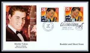 US FDC # 2727,2734 29c Music, Ritchie Valens COMBO Fleetwood 1993, 9p5905 - Picture 1 of 1