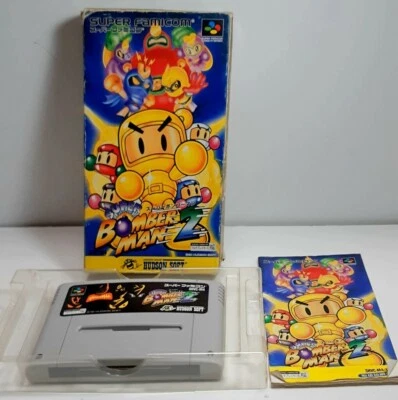 Super BomberMan 2 Super Famicom  Nintendo Game Hudson Soft With Box Instructions - Image 1 of 4