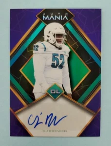 2022 Wild Card CJ Brewer Auto Mania #AM-D6 Card - Picture 1 of 2