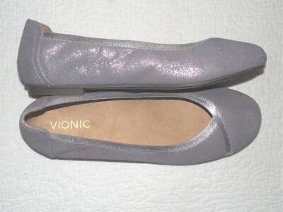 VIONIC Caroll Lavendar Sparkle Leather Ballet Flats - 9.5 Wide - NEW - Image 1 of 4