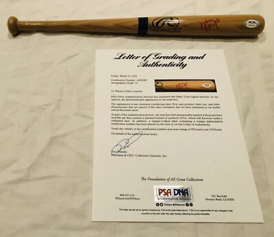 MIKE TROUT Signed Mini Bat PSA 10 GRADED Los Angeles Anaheim Angels Autographed - Image 1 of 4