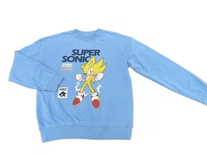 H & M Sonic the Hedgehog Light Blue Sweatshirt Size 8/10 - Picture 1 of 4
