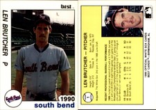 Len Brutcher 1990 Best South Bend White Sox #1 Card *AutographDen*