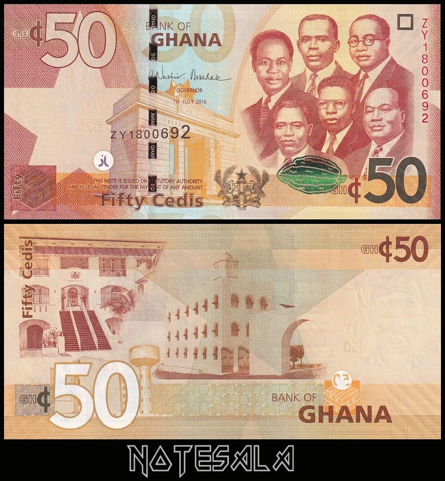 GHANA 50 CEDIS 2016 Pick-42d UNC - Image 1 of 1